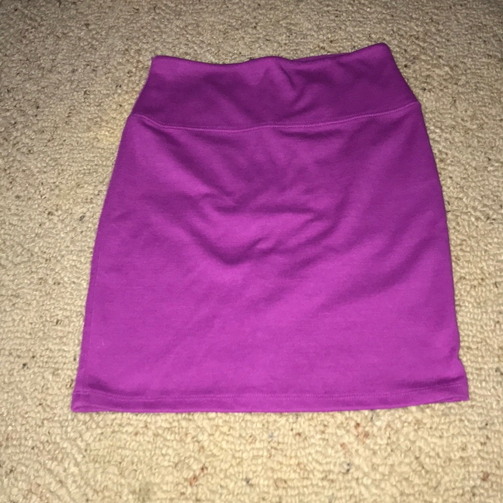 purple mini skirt